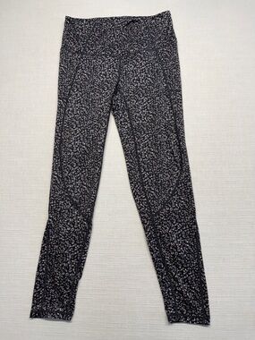 Free People Black Leggings with Light Gray Micro Print